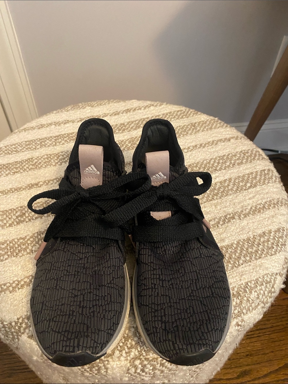 Women’s adidas Black and Blush Athletic Sneakers